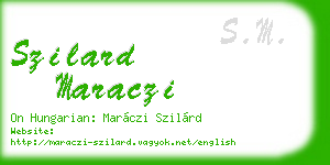 szilard maraczi business card