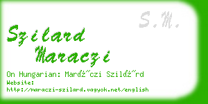 szilard maraczi business card